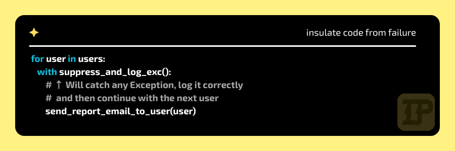 Isolating code blocks